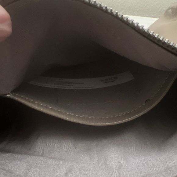 Free People Aurora Taupe Patent Leather Shoulder Baguette Bag Boho Y2K - Picture 11 of 14